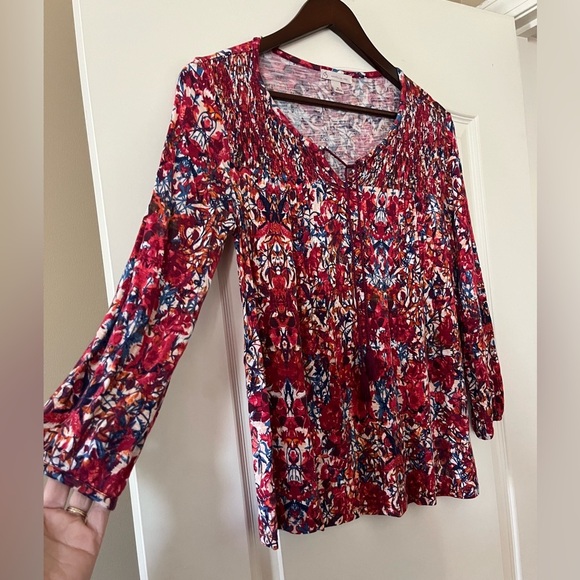 Established 1962 Brand Multi Color Rayon Blouse women’s Size Medium - Picture 4 of 14